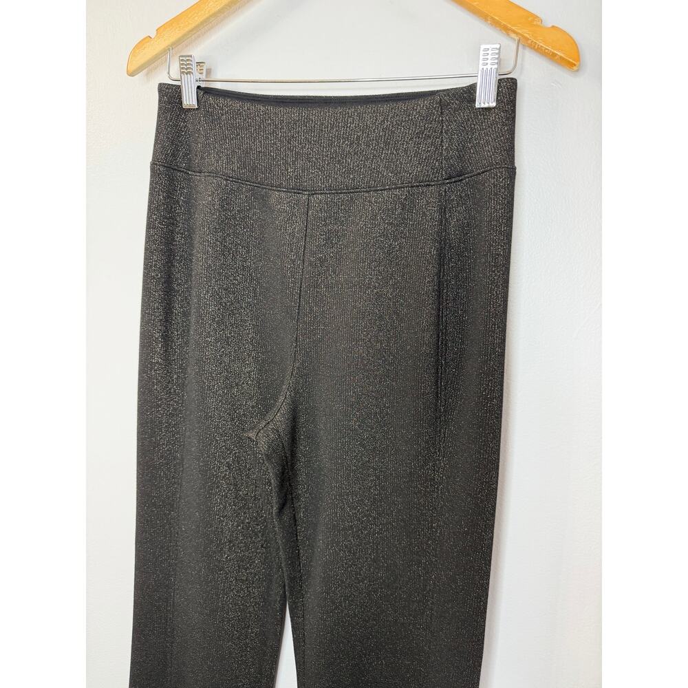 SPANX Women Air-essentials Shine Wide Leg Pant Stretch Black Gunmetal Shimmer M - Picture 6 of 12